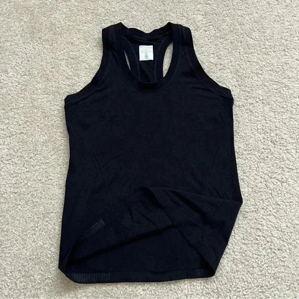 ATHLETA Momentum Seamless Tank Top Women’s Size Medium Black #530501 $59 Active